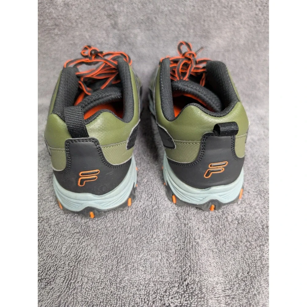 Fila Mens 1JM01264-305 Trail Running Shoes Green Black Orange 9.5